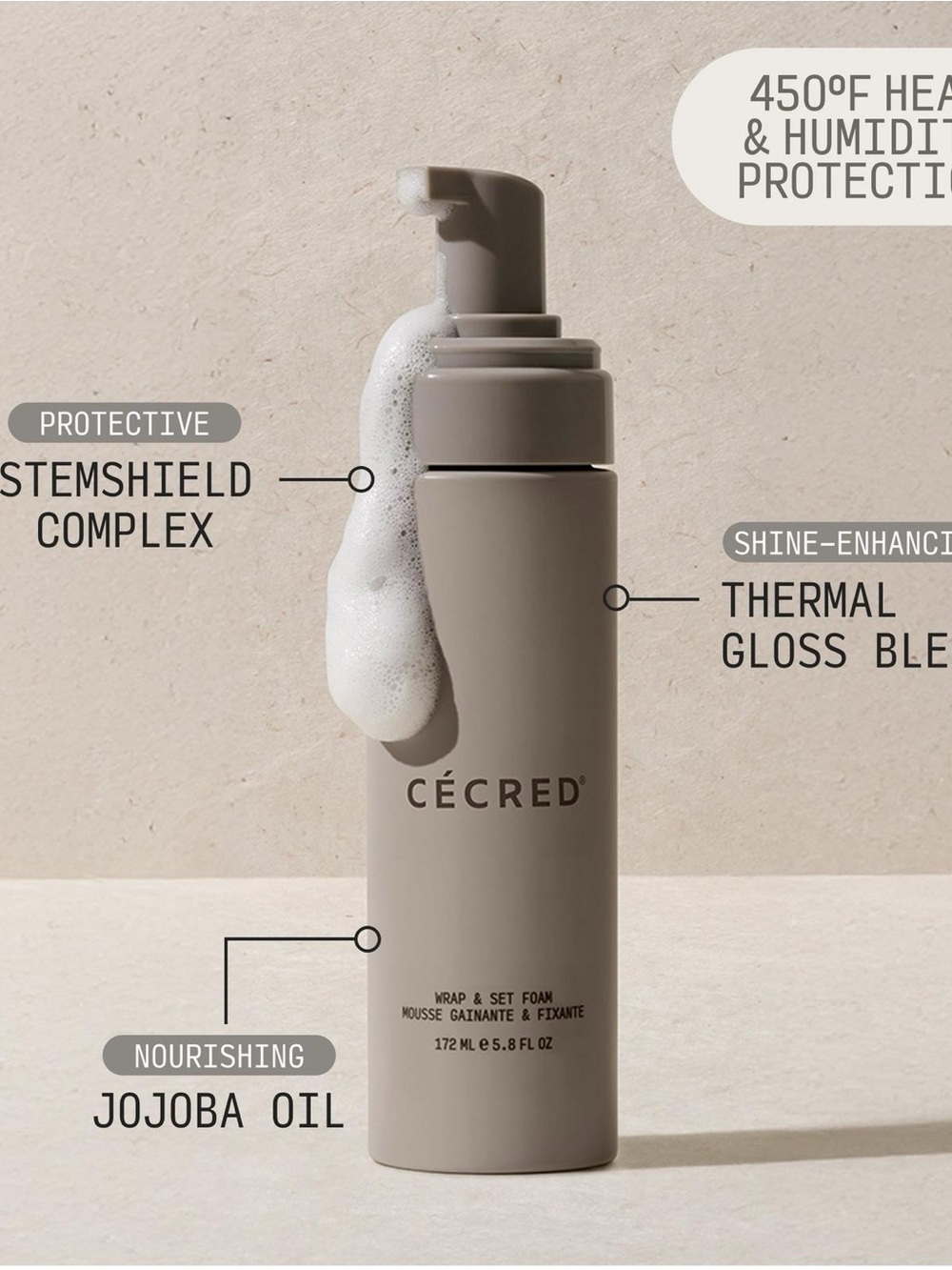 Cécred Wrap & Set Foam, a 5.8 fl oz hair-styling to mold,shape define your hair - Picture 4 of 6